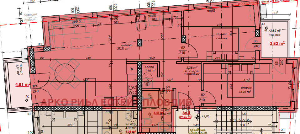 Продава  3-стаен град Пловдив , Остромила , 111 кв.м | 43637995