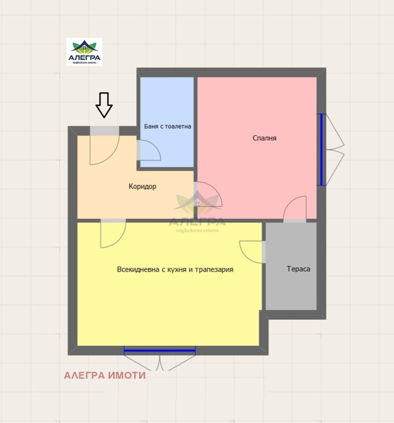 На продаж  1 спальня Пазарджик , Промишлена зона , 67 кв.м | 22095653 - зображення [2]