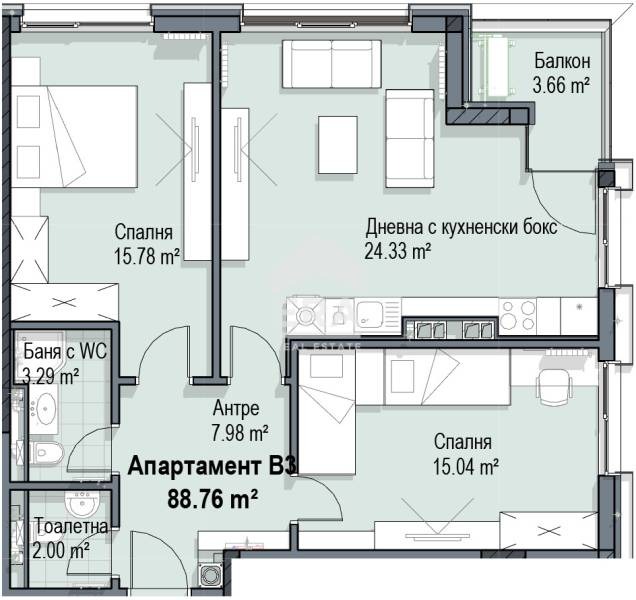 En venta  2 dormitorios Sofia , Krastova vada , 107 metros cuadrados | 29748133 - imagen [5]