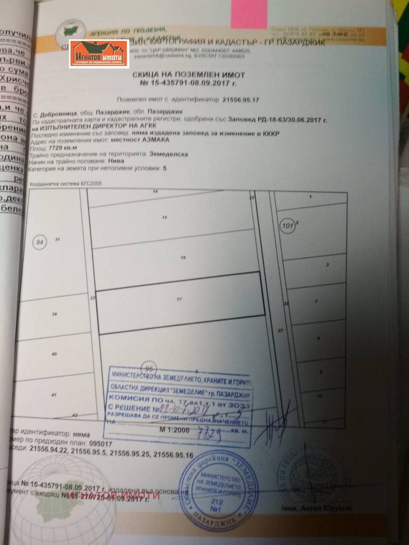 Продава ПАРЦЕЛ, с. Добровница, област Пазарджик, снимка 1 - Парцели - 41547703