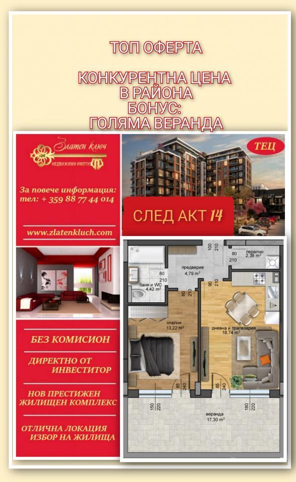 Te koop  1 slaapkamer Plovdiv , Zapaden , 60 m² | 12773861 - afbeelding [2]