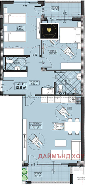 Продава  3-стаен, град Пловдив, Христо Смирненски •  128 800 EUR • ID 95962248 — holmes.bg - [1] 