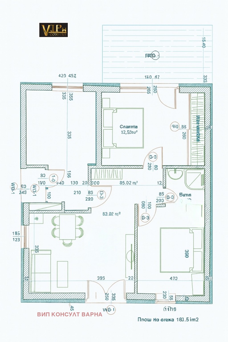 Продава 3-СТАЕН, гр. Варна, Лятно кино Тракия, снимка 2 - Апартаменти - 52397656