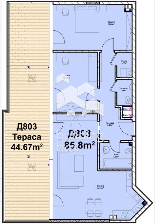 Продава 3-СТАЕН, гр. София, Полигона, снимка 3 - Апартаменти - 53901288