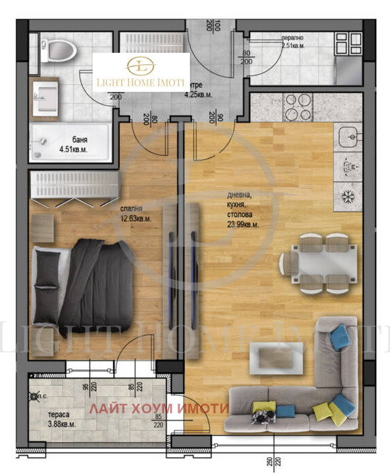 Til salgs  1 soverom Plovdiv , Ostromila , 72 kvm | 26237682 - bilde [4]
