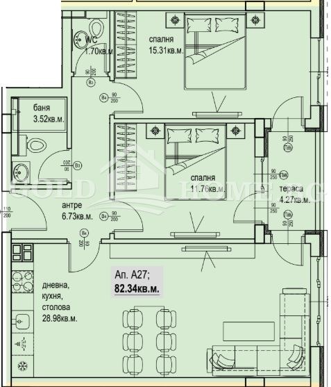 Продава  3-стаен град Пловдив , Кършияка , 95 кв.м | 97481024 - изображение [2]