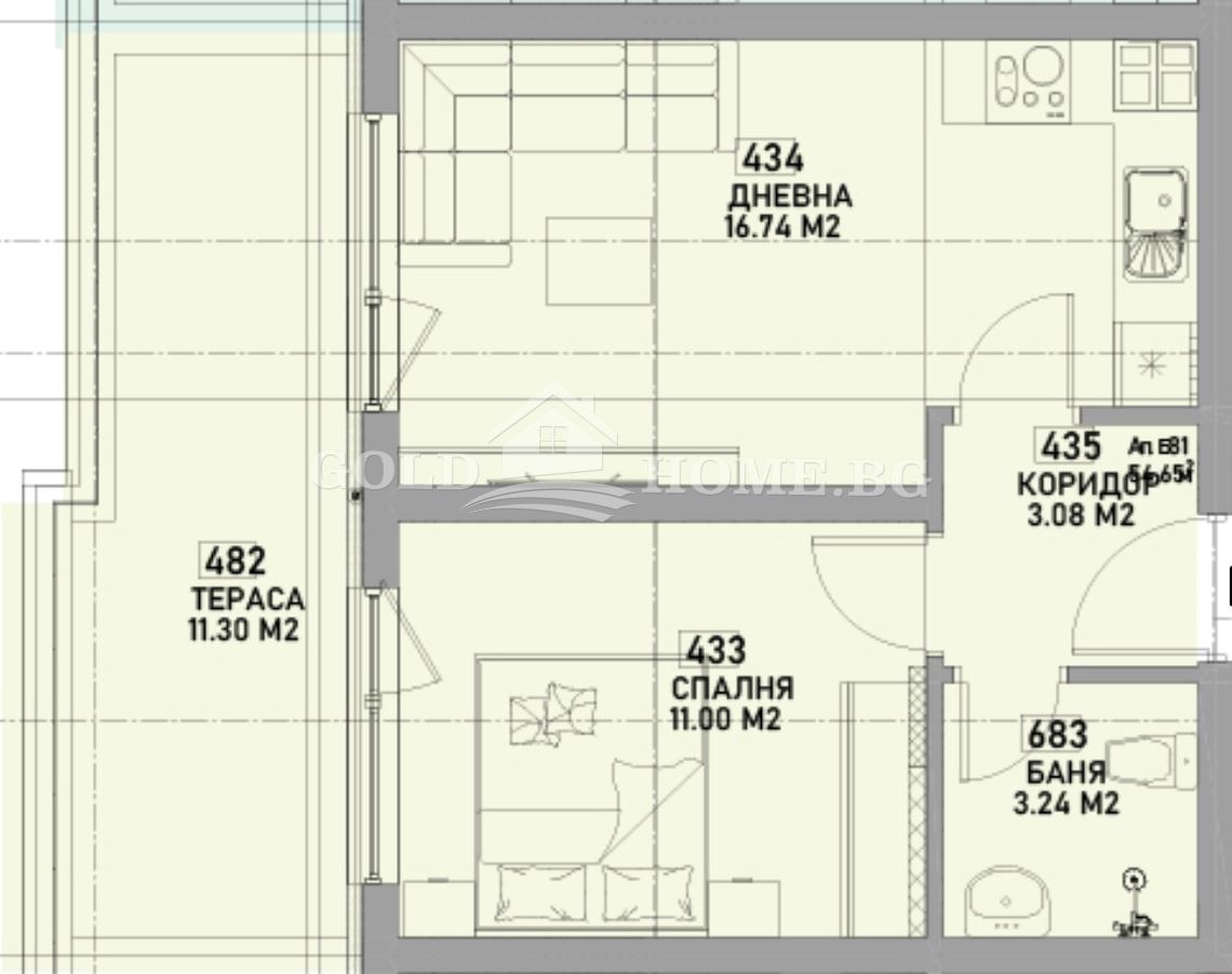 Продава 2-СТАЕН, гр. Пловдив, Южен, снимка 2 - Апартаменти - 56162161