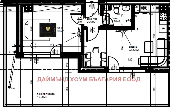 Продава 2-СТАЕН, гр. Пловдив, Коматевски възел, снимка 2 - Aпартаменти - 48751176