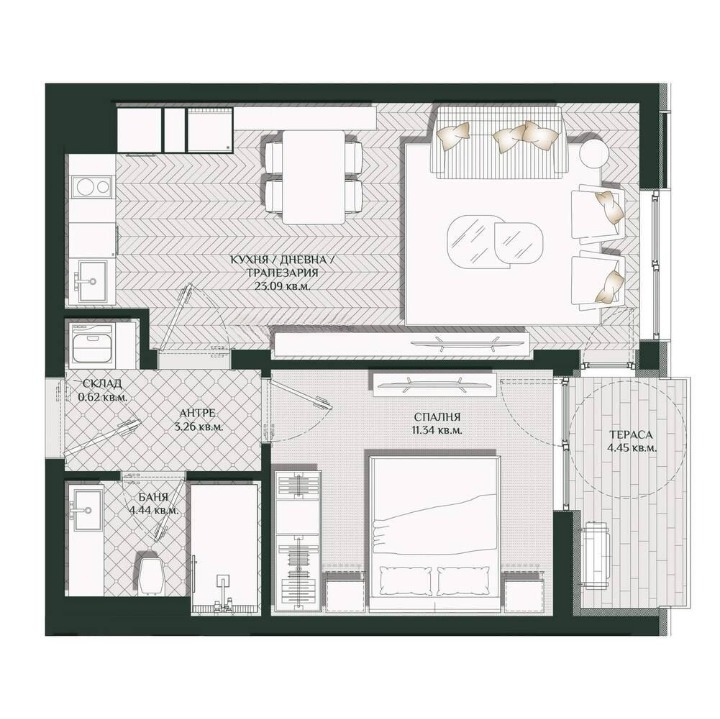 Продава 2-СТАЕН, гр. Бургас, област Бургас, снимка 5 - Апартаменти - 52641183