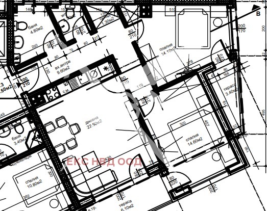 De vânzare  2 dormitoare Plovdiv , Iujen , 108 mp | 72609538