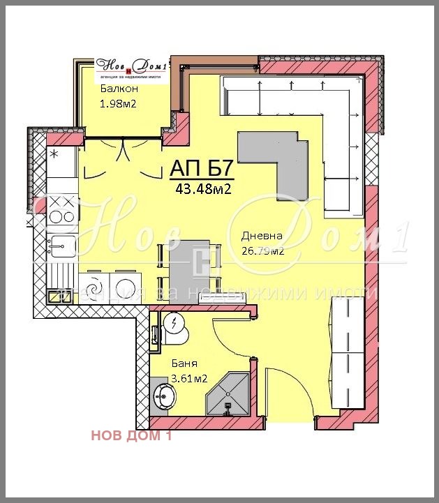 Продава  1-стаен град Варна , Виница , 44 кв.м | 77401803 - изображение [3]