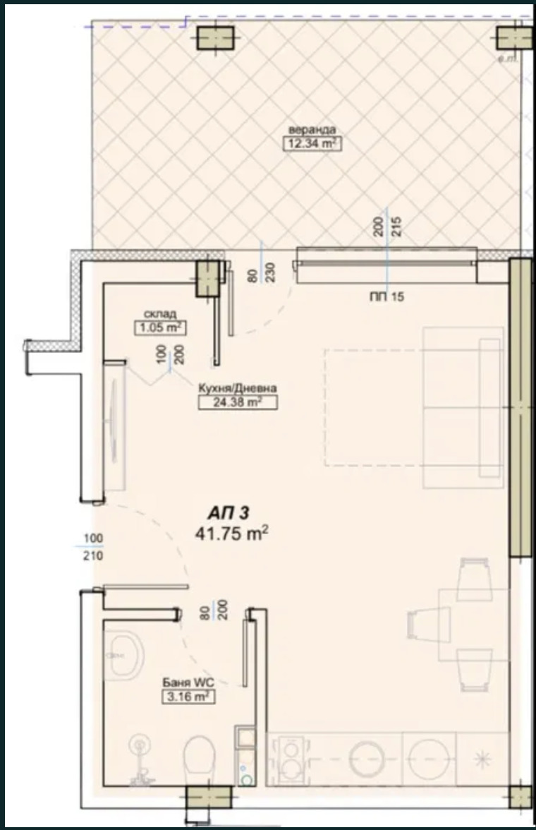 Продава 1-СТАЕН, гр. Царево, област Бургас, снимка 3 - Апартаменти - 53896595