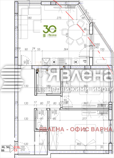 Продаја  2 спаваће собе Варна , Владислав Варненчик 1 , 95 м2 | 28845345 - слика [2]