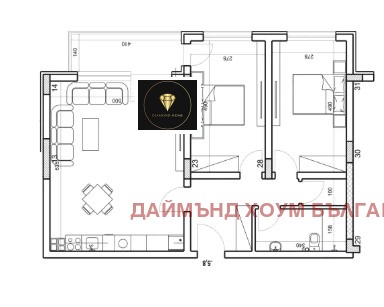 Продаја  2 спаваће собе Пловдив , Младежки Халм , 105 м2 | 74128250 - слика [2]