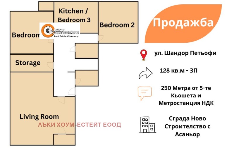 Na sprzedaż  3 sypialnie Sofia , Centar , 129 mkw | 39788686 - obraz [16]