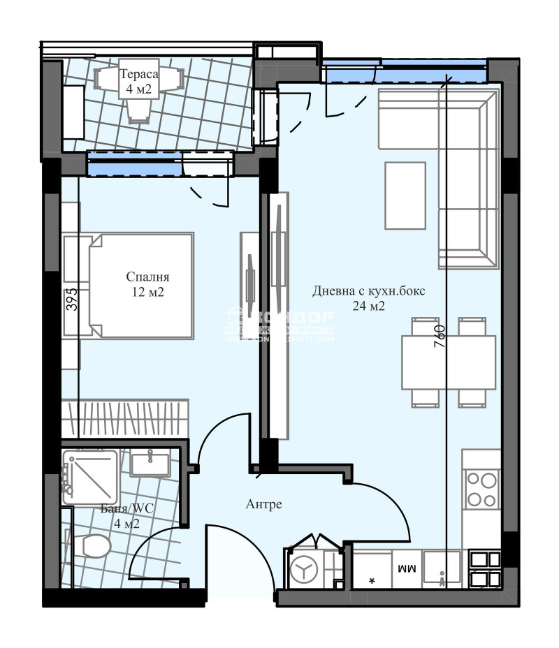 Продаја  1 спаваћа соба Пловдив , Христо Смирненски , 70 м2 | 40539213 - слика [2]