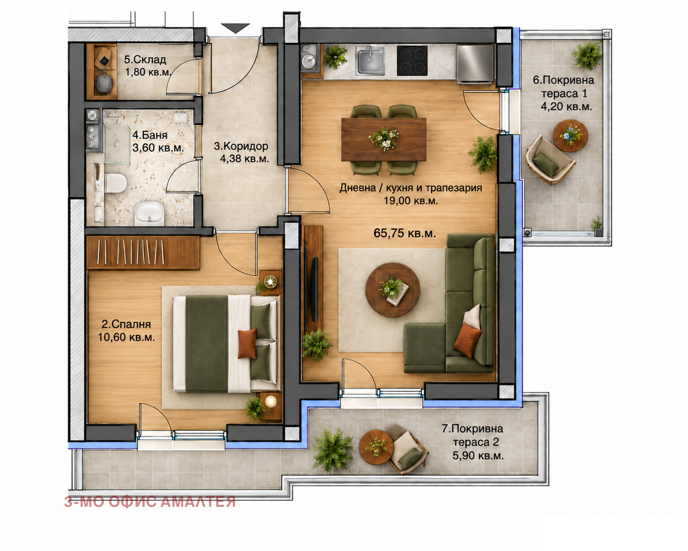 Продава 2-СТАЕН, гр. София, Люлин 5
