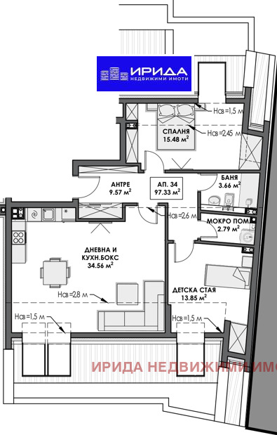 À venda  2 quartos Sofia , Boiana , 117 m² | 57809636