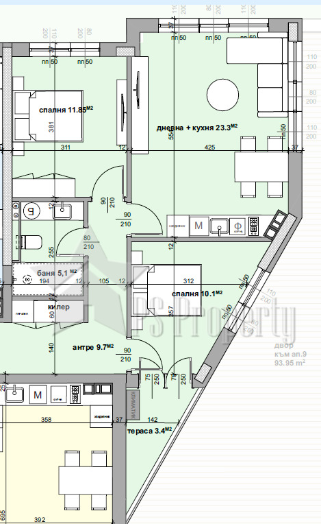 De vânzare  2 dormitoare Stara Zagora , Studentsco gradcie , 101 mp | 47684690 - imagine [2]