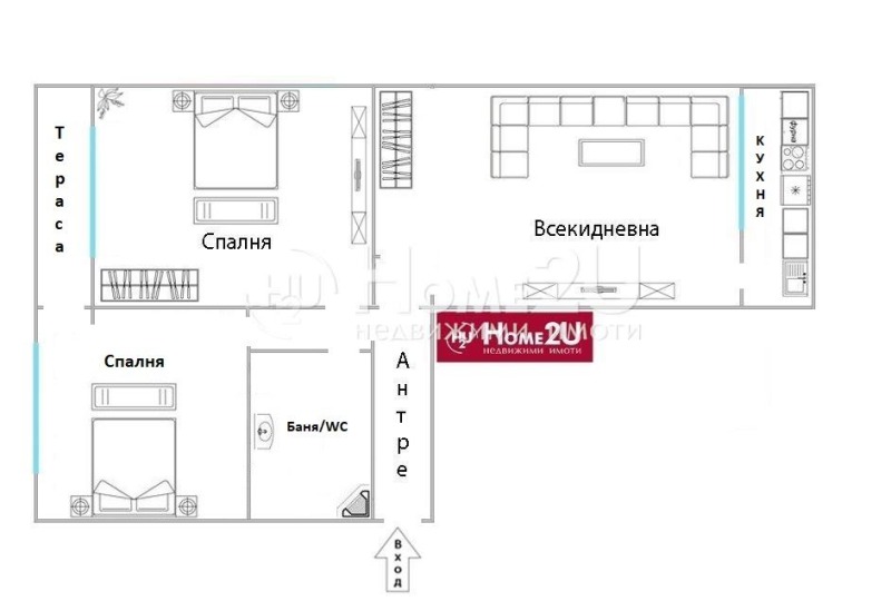 Til salgs  1 soverom Sofia , Drusjba 1 , 66 kvm | 65903115 - bilde [2]