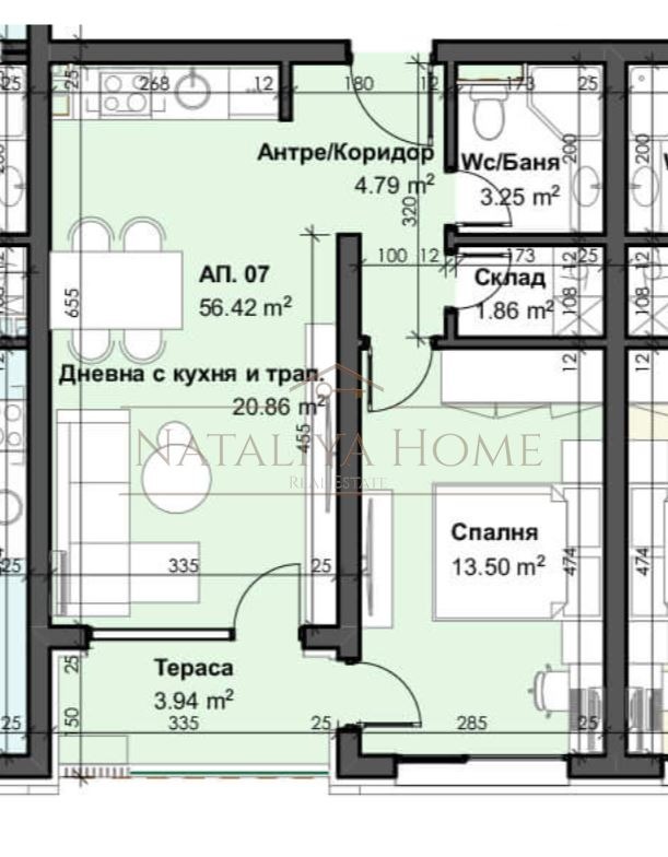 En venta  1 dormitorio Burgas , Sarafovo , 65 metros cuadrados | 89744564 - imagen [2]