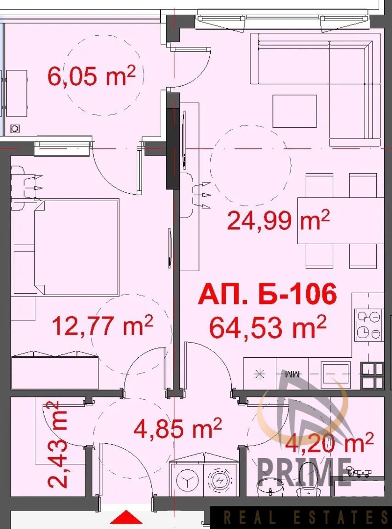 На продаж  1 спальня Бургас , Славейков , 76 кв.м | 77710196 - зображення [4]