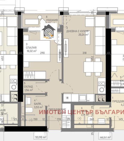 À vendre  1 chambre Sofia , Banichora , 64 m² | 59800106 - image [2]