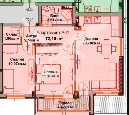 Продава 3-СТАЕН, гр. Айтос, област Бургас, снимка 2 - Aпартаменти - 48797387