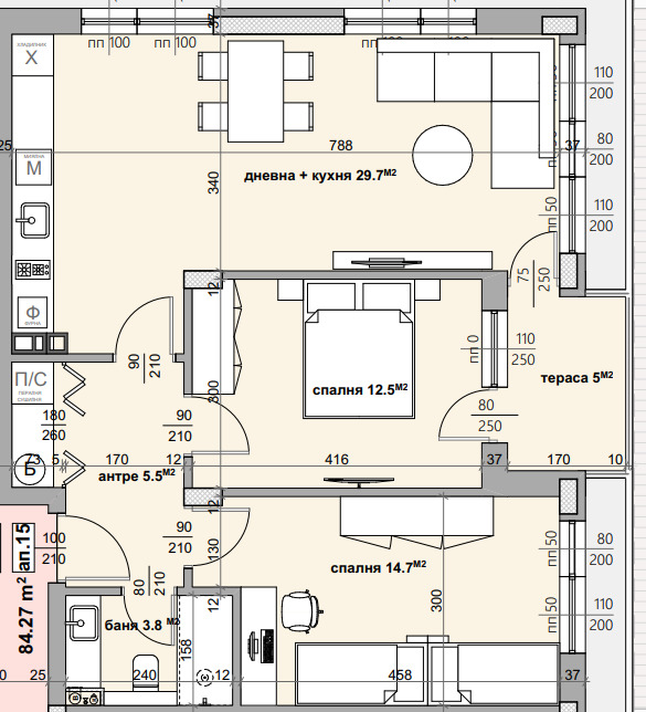 Продава  3-стаен град Стара Загора , Железник - център , 99 кв.м | 59384051 - изображение [2]