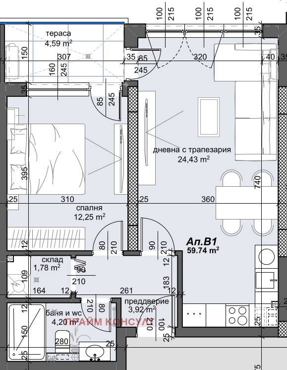 Продава 2-СТАЕН, гр. Пловдив, Тракия, снимка 3 - Апартаменти - 55574930