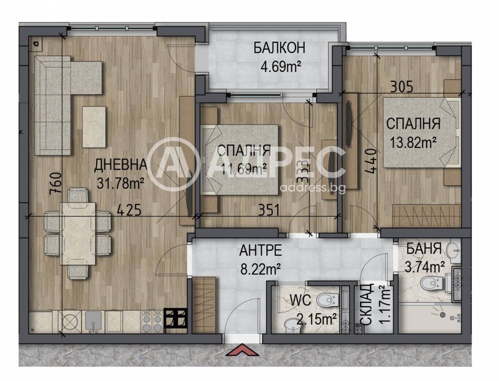 Продава 3-СТАЕН, гр. София, Овча купел, снимка 4 - Апартаменти - 55324542