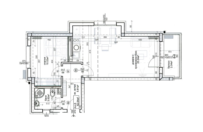 De vânzare  1 dormitor Stara Zagora , Jeleznic - țentâr , 96 mp | 32490125 - imagine [2]