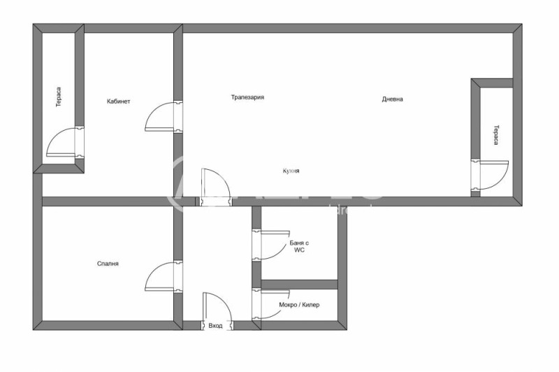 Myytävänä  2 makuuhuonetta Sofia , Manastirski livadi , 107 neliömetriä | 71235737 - kuva [4]