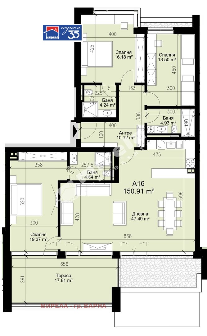 Продава 4-СТАЕН, гр. Варна, Бриз, снимка 2 - Апартаменти - 51505146