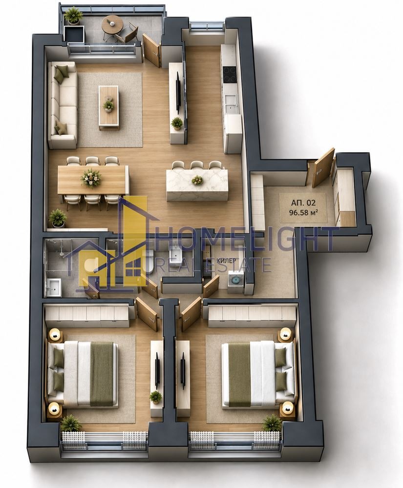 Продава 3-СТАЕН, гр. София, Люлин 10, снимка 5 - Апартаменти - 56067427