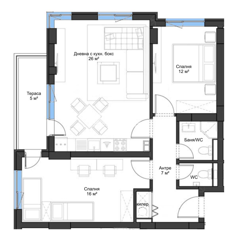 Продава 3-СТАЕН, гр. Пловдив, Въстанически, снимка 2 - Aпартаменти - 44544651