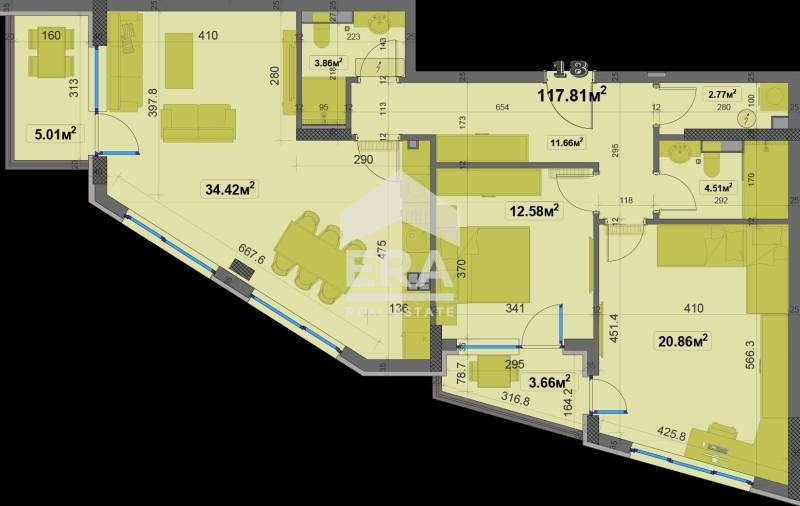 Продается  2 спальни София , Овча купел , 133 кв.м | 58881493 - изображение [6]