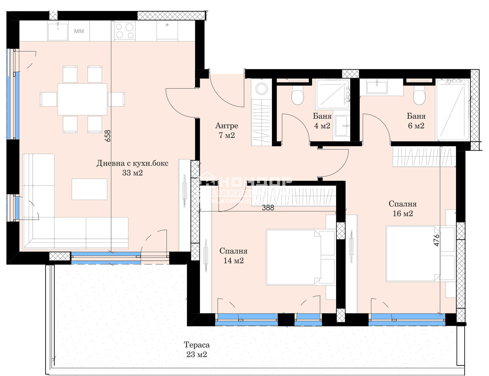 Продава 3-СТАЕН, гр. Пловдив, Западен, снимка 2 - Апартаменти - 51718078