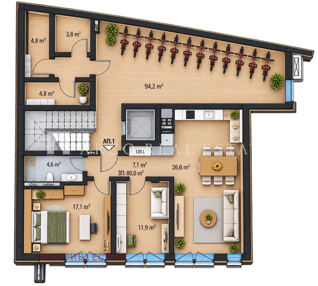 Продава 3-СТАЕН, гр. София, Карпузица, снимка 4 - Апартаменти - 56094834