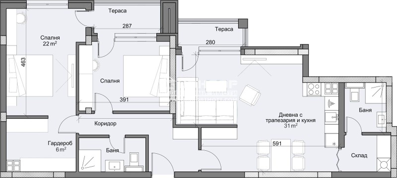 In vendita  2 camere da letto Plovdiv , Karshiiaka , 129 mq | 48878356 - Immagine [6]