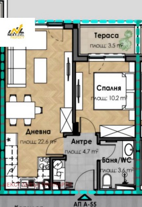 Продава  2-стаен, град София