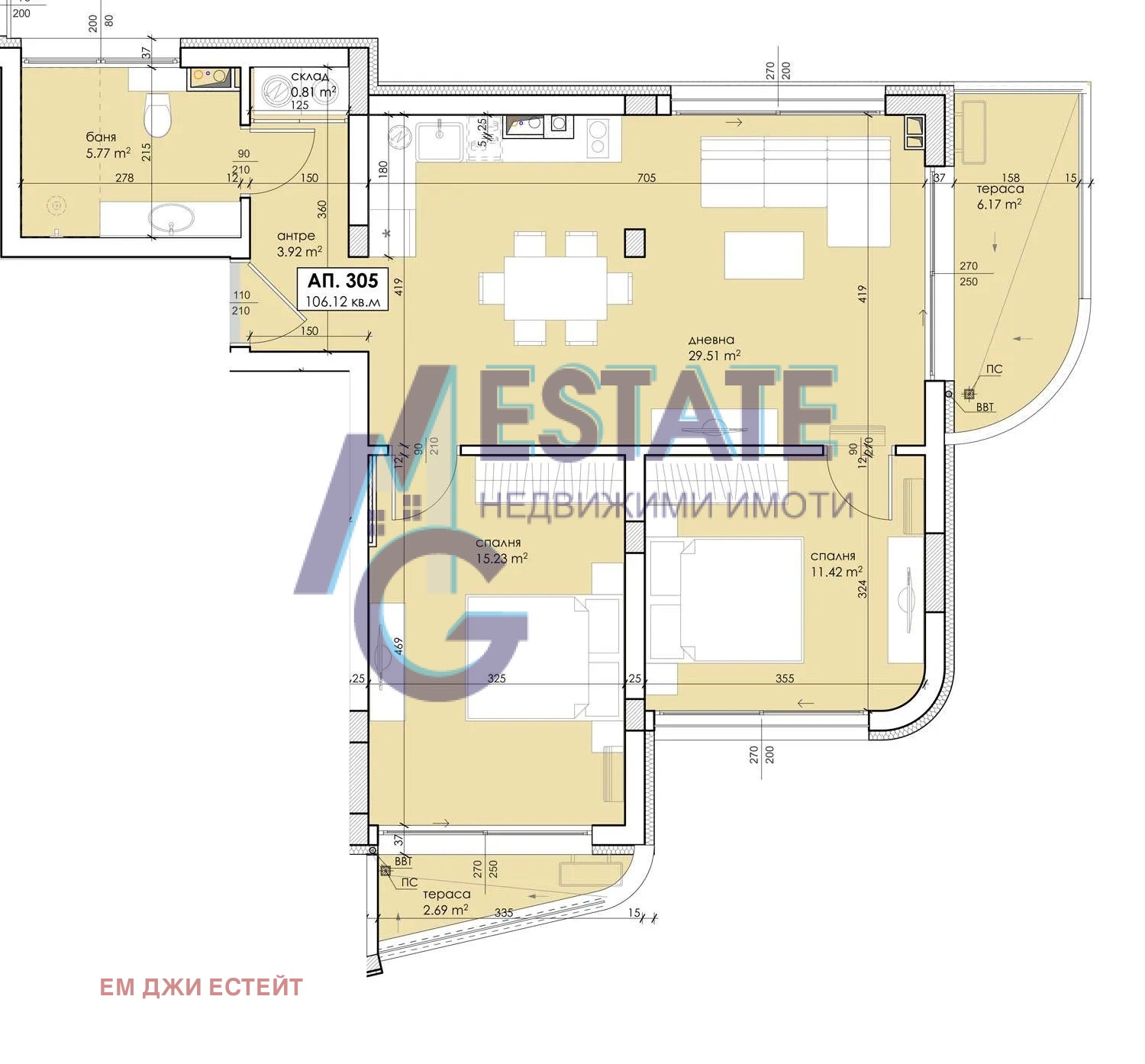 Продава 3-СТАЕН, гр. Поморие, област Бургас, снимка 4 - Апартаменти - 56428949