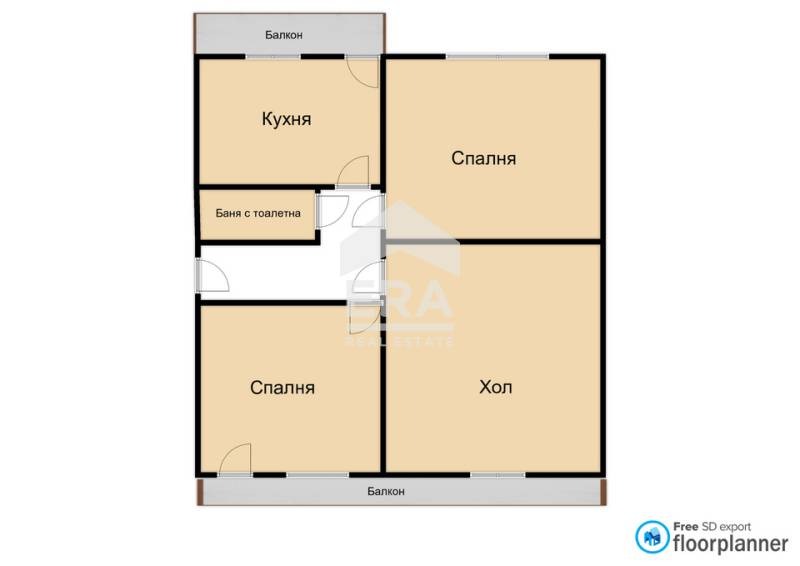 Myytävänä  2 makuuhuonetta Sofia , Hadži Dimitar , 80 neliömetriä | 65871094 - kuva [3]