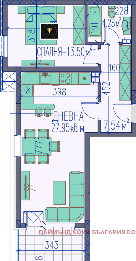 Til salg  1 soveværelse Plovdiv , Trakiya , 95 kvm | 94797531 - billede [2]