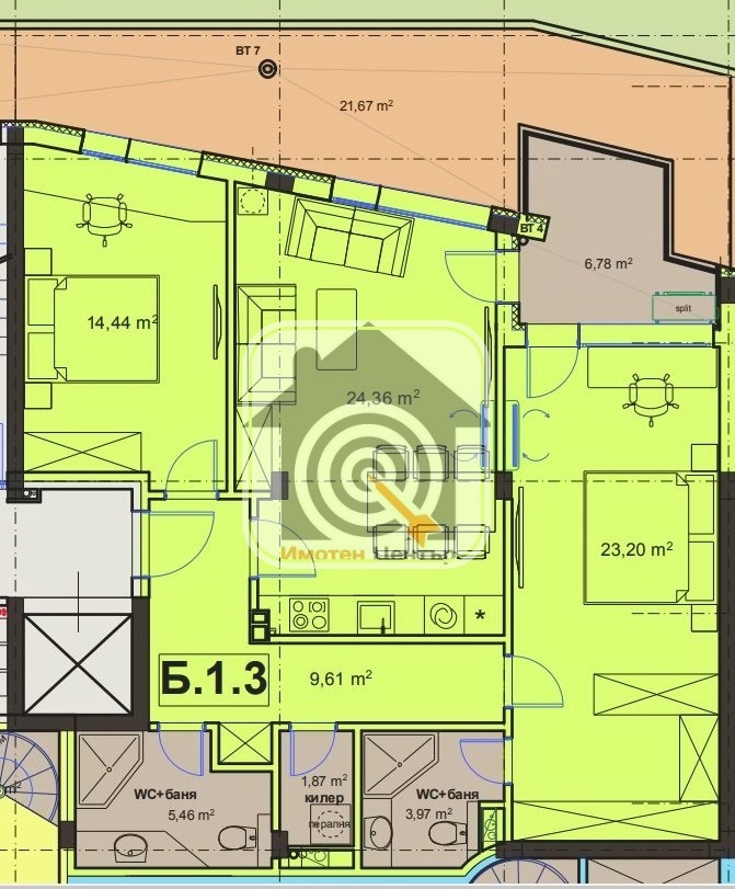 Продава 3-СТАЕН, гр. София, Витоша, снимка 8 - Апартаменти - 52452171
