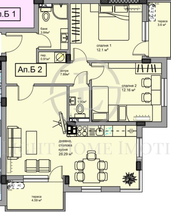 En venta  2 dormitorios Plovdiv , Trakiya , 104 metros cuadrados | 45457038 - imagen [3]