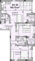 Продава  3-стаен град Бургас , Мадика , 103 кв.м | 58452400 - изображение [2]