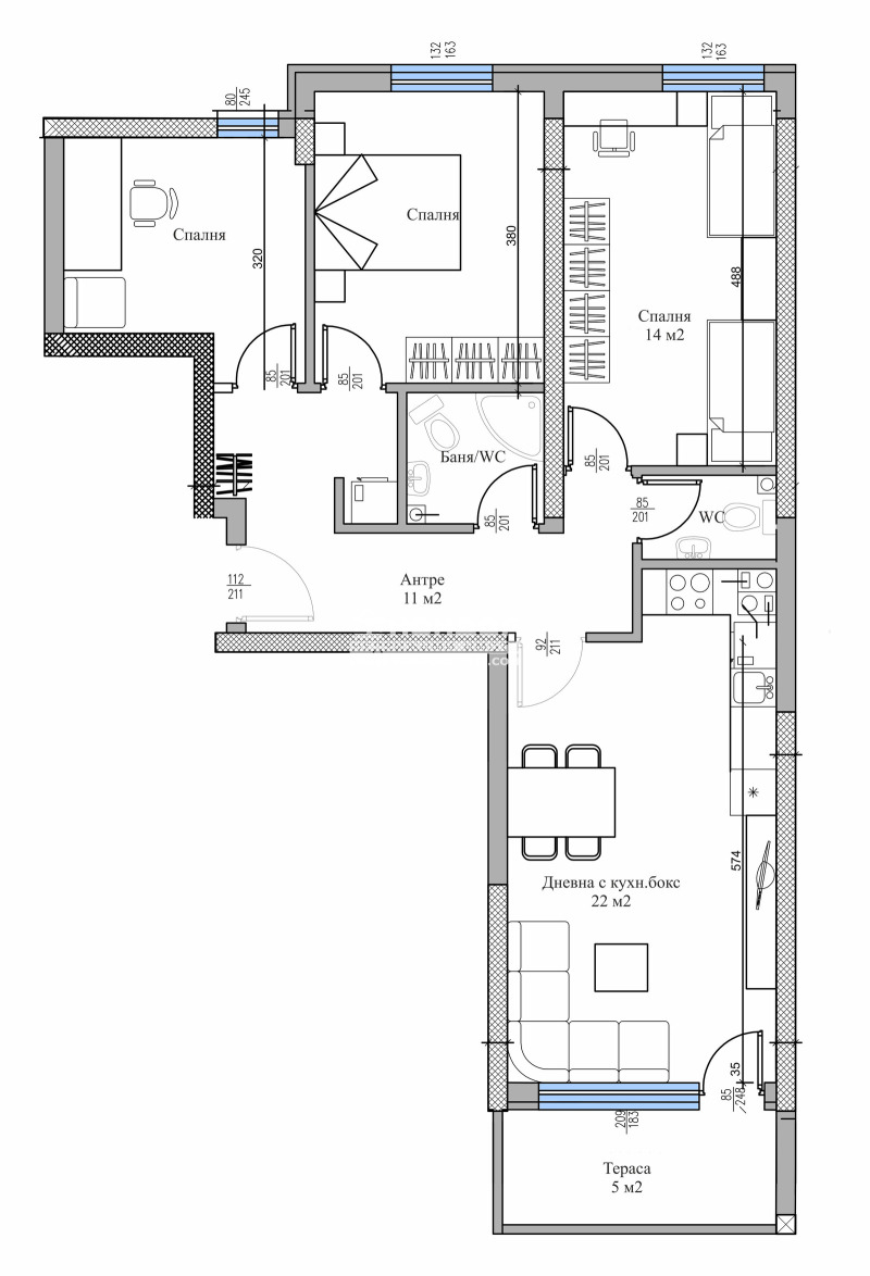 Til salg  3+ soveværelse Plovdiv , Trakiya , 106 kvm | 48435410 - billede [3]