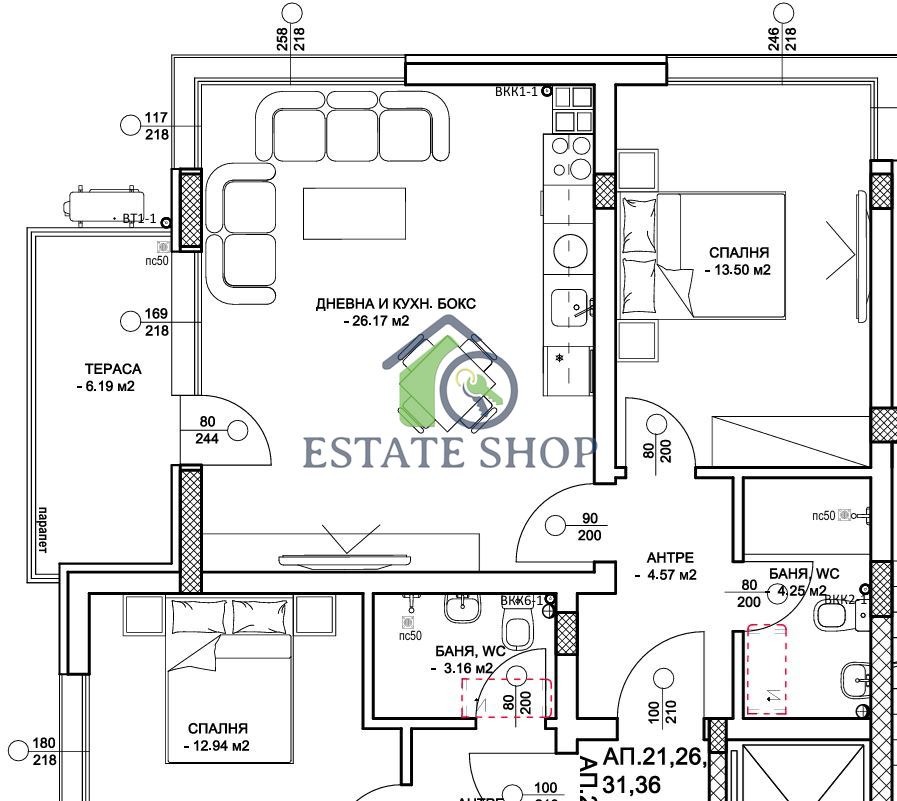Продава 2-СТАЕН, гр. Пловдив, Кючук Париж, снимка 2 - Апартаменти - 55371502