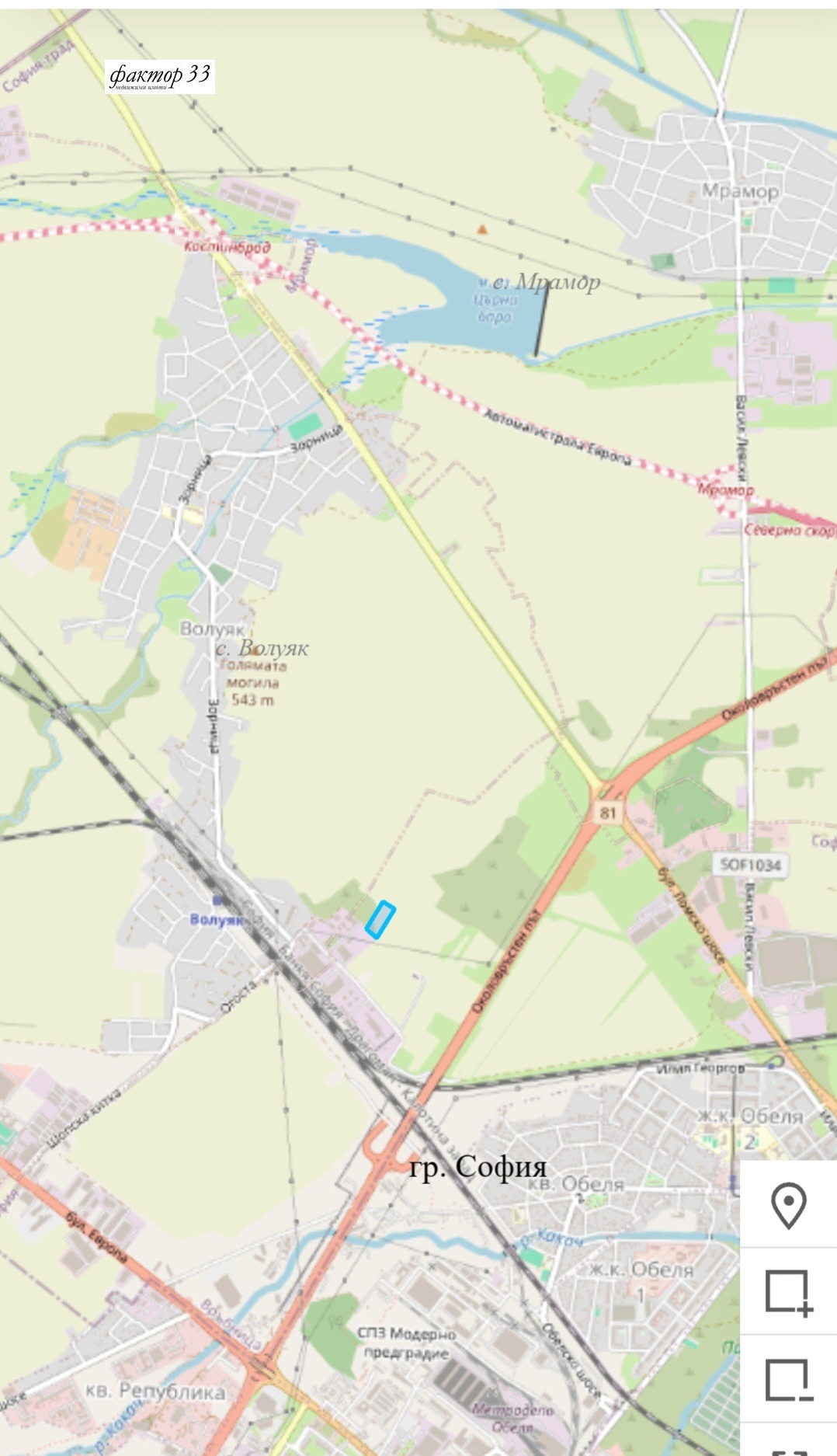 Продава ПАРЦЕЛ, гр. София, Обеля, снимка 2 - Парцели - 51894379